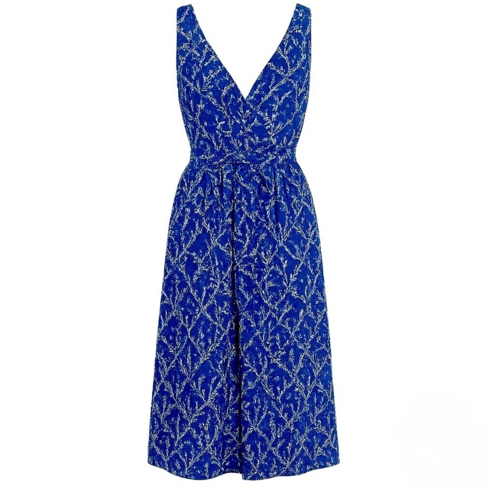 & Other Stories Belted Blue Floral Women's Dress
